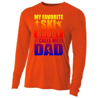 Favorite Ski Buddy Dad Son Winter Sport Skiing Fathers Day Gift Cooling Performance Long Sleeve Crew