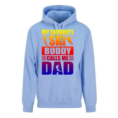 Favorite Ski Buddy Dad Son Winter Sport Skiing Fathers Day Gift Unisex Surf Hoodie