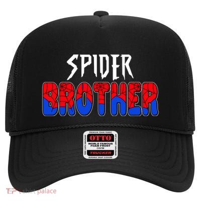 Funny Spider Brother Matching Family Shirts High Crown Mesh Back Trucker Hat
