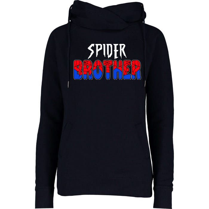 Funny Spider Brother Matching Family Shirts Womens Funnel Neck Pullover Hood