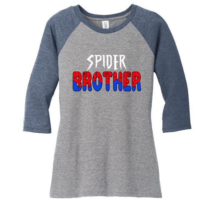 Funny Spider Brother Matching Family Shirts Women's Tri-Blend 3/4-Sleeve Raglan Shirt