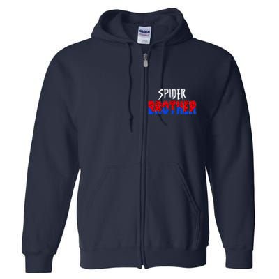 Funny Spider Brother Matching Family Shirts Full Zip Hoodie