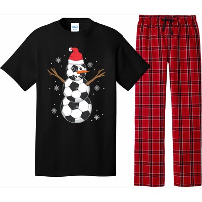 Funny Soccer Ball Snow Sport Lover Gift Christmas Holiday Great Gift Pajama Set