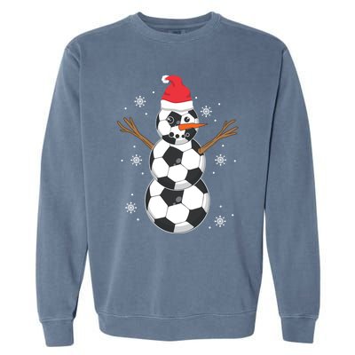 Funny Soccer Ball Snow Sport Lover Gift Christmas Holiday Great Gift Garment-Dyed Sweatshirt