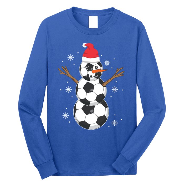 Funny Soccer Ball Snow Sport Lover Gift Christmas Holiday Great Gift Long Sleeve Shirt