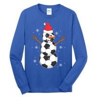 Funny Soccer Ball Snow Sport Lover Gift Christmas Holiday Great Gift Tall Long Sleeve T-Shirt