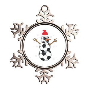 Funny Soccer Ball Snow Sport Lover Gift Christmas Holiday Great Gift Metallic Star Ornament