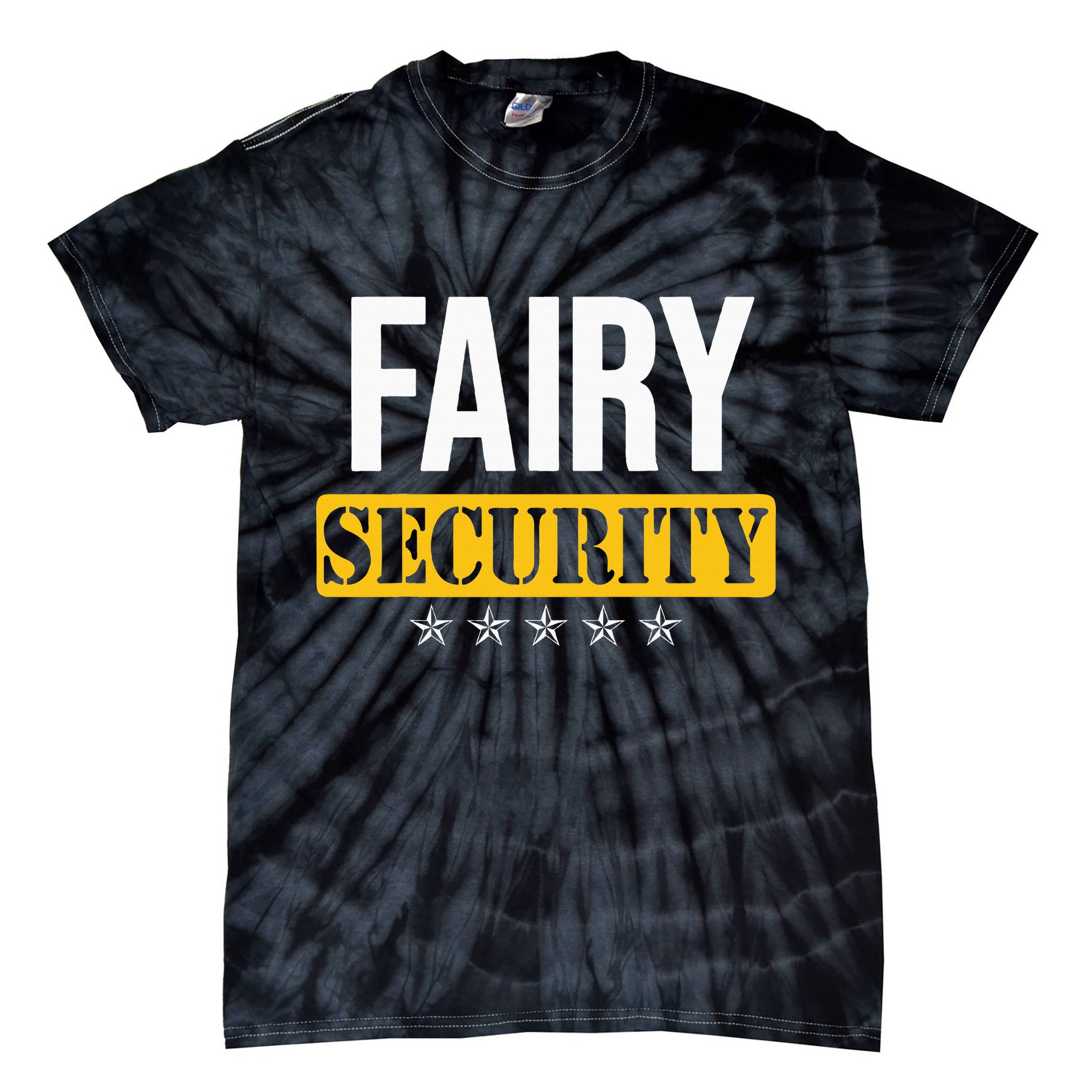 Fairy Security Birthday Family Dad Mom Halloween Costume Tie-Dye T-Shirt