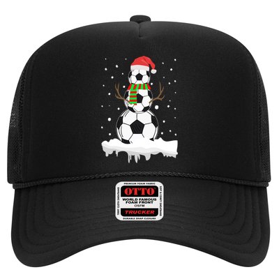 Funny Soccer Ball Snow Sport Lover Gift Christmas Holiday Cool Gift Trucker Hat