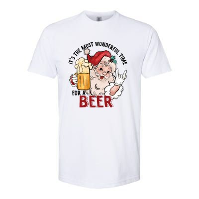 Funny Santa Beer Softstyle® CVC T-Shirt