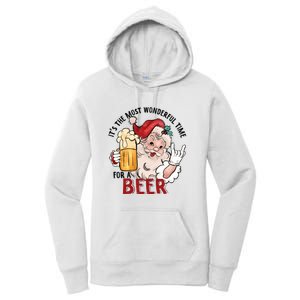 Funny Santa Beer Women's Pullover Hoodie