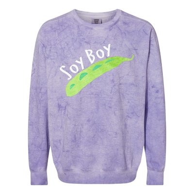 Funny Soy Boy Liberal Vegan Vegetarian Colorblast Crewneck Sweatshirt