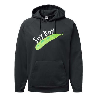 Funny Soy Boy Liberal Vegan Vegetarian Performance Fleece Hoodie