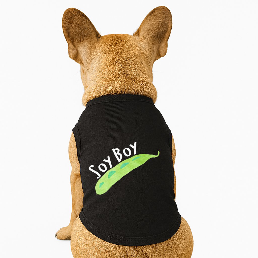 Funny Soy Boy Liberal Vegan Vegetarian Doggie Tank