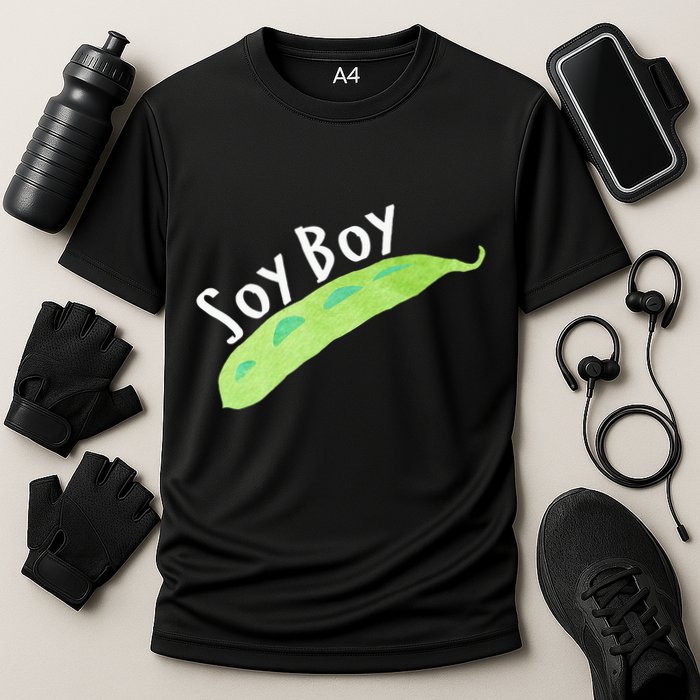 Funny Soy Boy Liberal Vegan Vegetarian Cooling Performance Crew T-Shirt