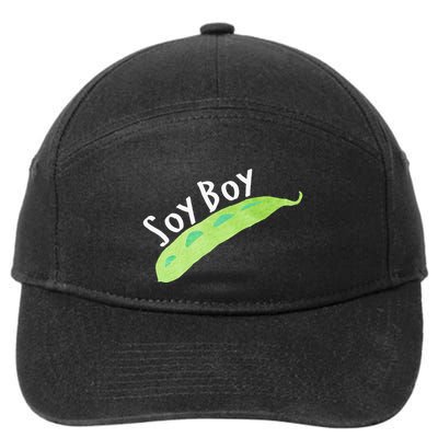 Funny Soy Boy Liberal Vegan Vegetarian 7-Panel Snapback Hat