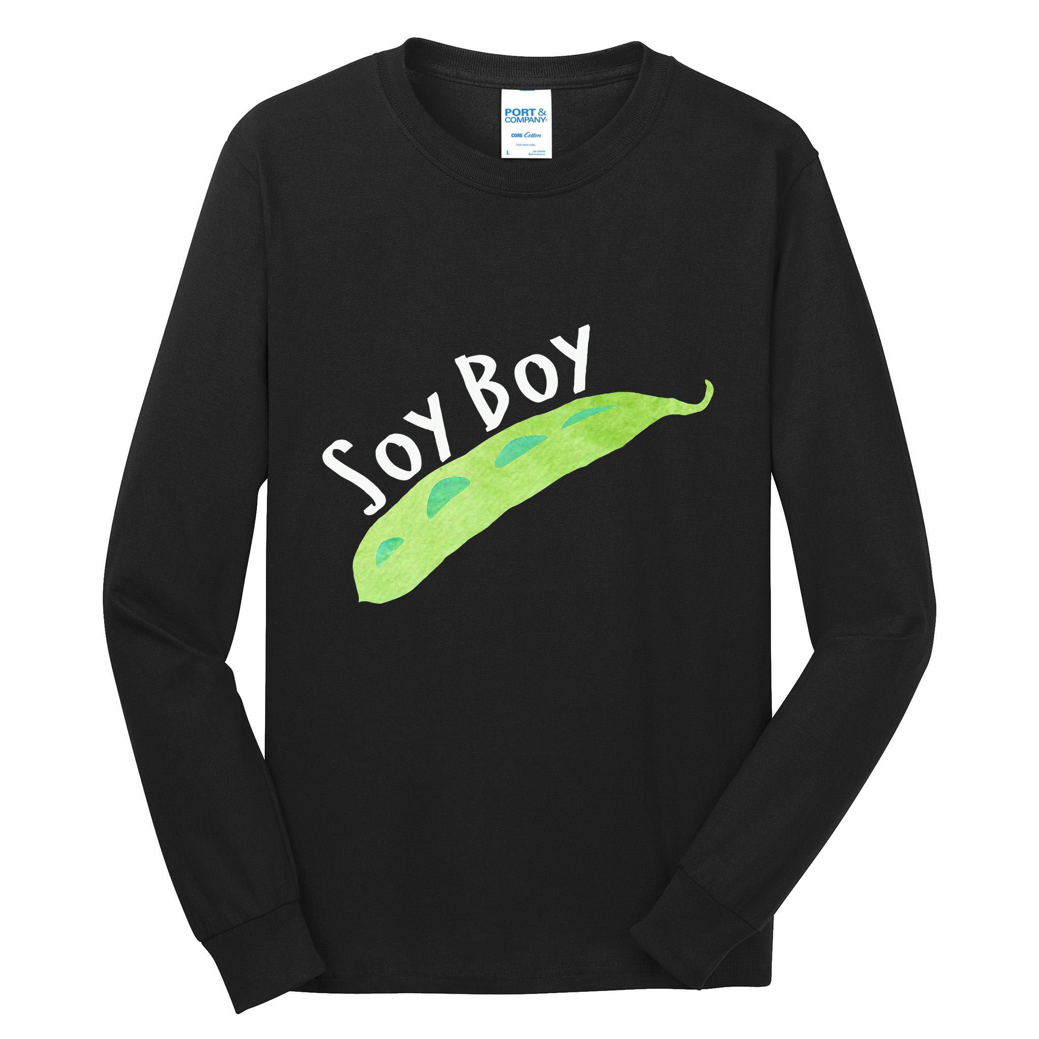 Funny Soy Boy Liberal Vegan Vegetarian Tall Long Sleeve T-Shirt