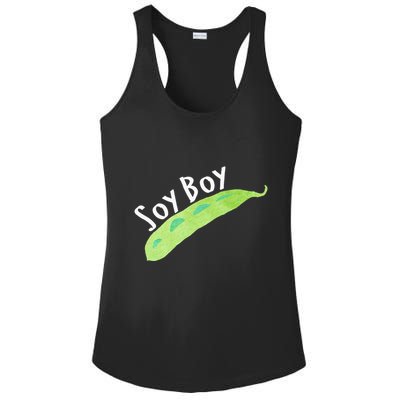 Funny Soy Boy Liberal Vegan Vegetarian Ladies PosiCharge Competitor Racerback Tank