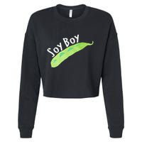 Funny Soy Boy Liberal Vegan Vegetarian Cropped Pullover Crew
