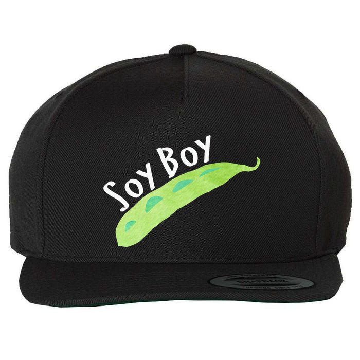 Funny Soy Boy Liberal Vegan Vegetarian Wool Snapback Cap