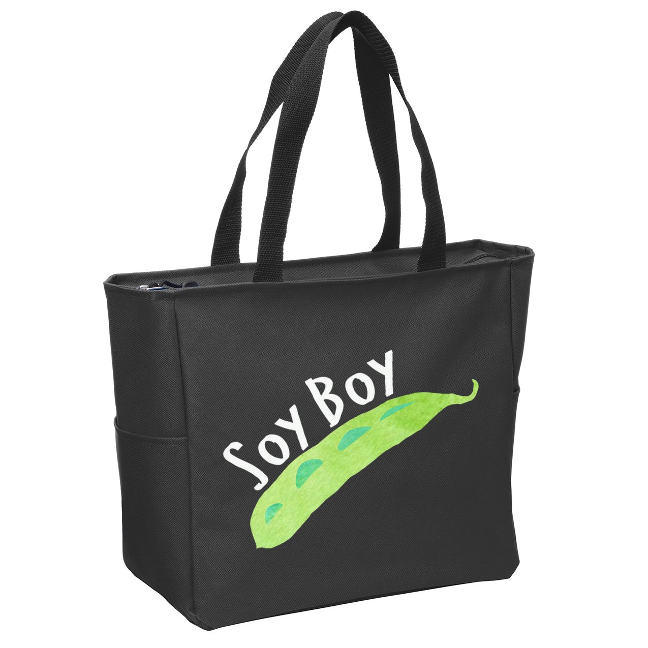 Funny Soy Boy Liberal Vegan Vegetarian Zip Tote Bag