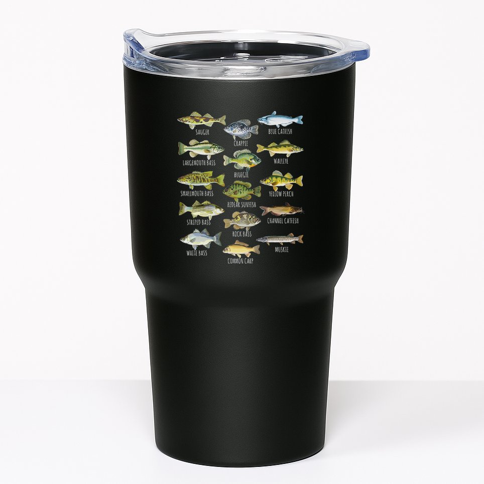 Fish Species Biology Types Of Freshwater Fish Fishing Tumbler