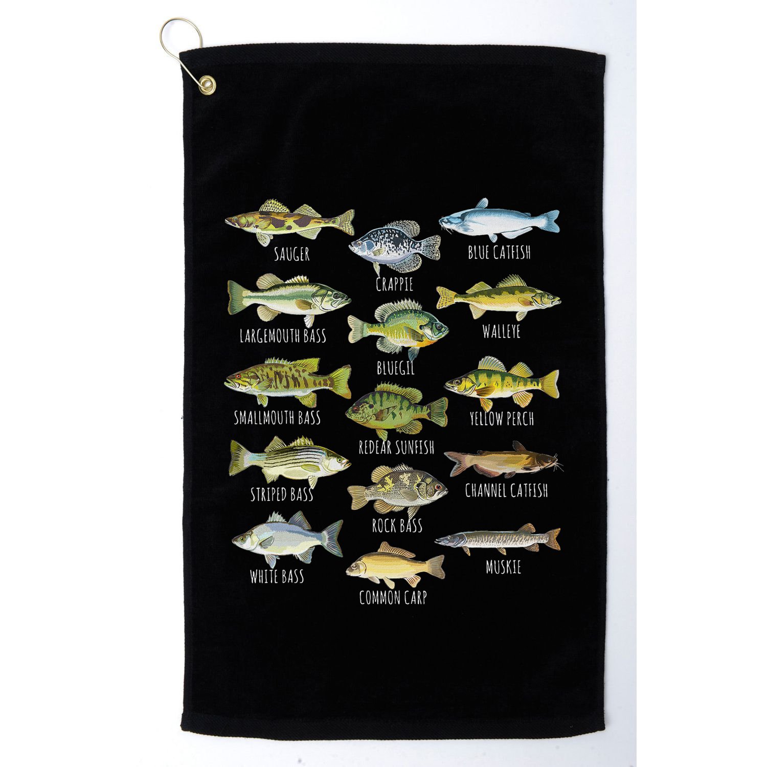 Fish Species Biology Types Of Freshwater Fish Fishing Golf Towel
