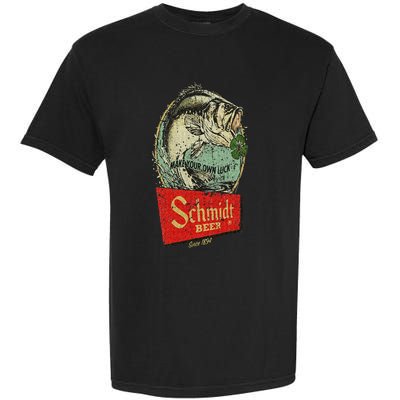 Fishing Schmidt Beer Make Your Own Luck 1894 Vintage Garment-Dyed Heavyweight T-Shirt