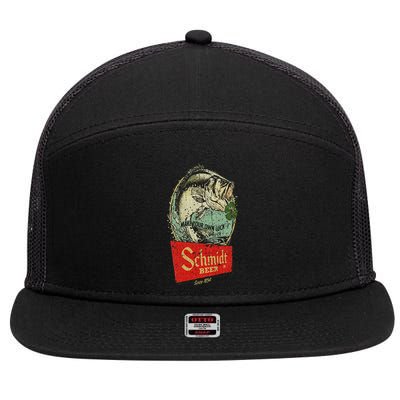 Fishing Schmidt Beer Make Your Own Luck 1894 Vintage 7 Panel Mesh Trucker Snapback Hat