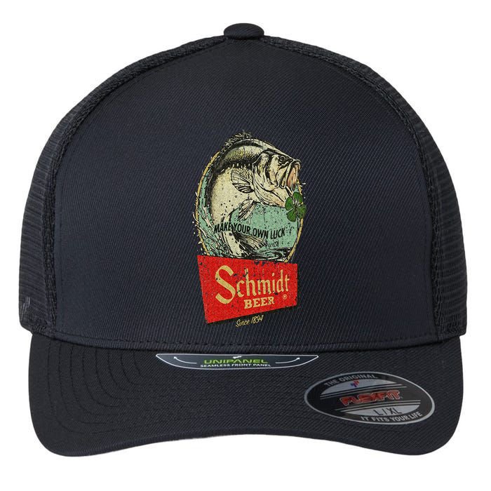 Fishing Schmidt Beer Make Your Own Luck 1894 Vintage Flexfit Unipanel Trucker Cap