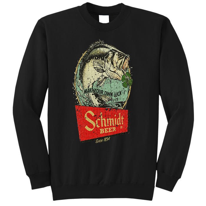 Fishing Schmidt Beer Make Your Own Luck 1894 Vintage Sweatshirt