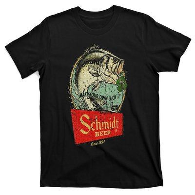 Fishing Schmidt Beer Make Your Own Luck 1894 Vintage T-Shirt