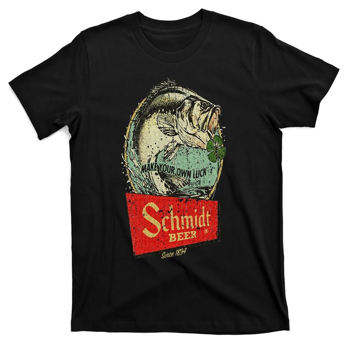 Fishing Schmidt Beer Make Your Own Luck 1894 Vintage T-Shirt