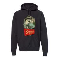 Fishing Schmidt Beer Make Your Own Luck 1894 Vintage Premium Hoodie