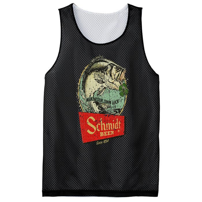 Fishing Schmidt Beer Make Your Own Luck 1894 Vintage Mesh Reversible Basketball Jersey Tank