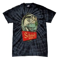 Fishing Schmidt Beer Make Your Own Luck 1894 Vintage Tie-Dye T-Shirt