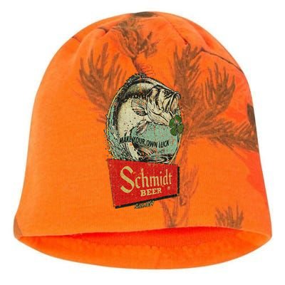 Fishing Schmidt Beer Make Your Own Luck 1894 Vintage Kati - Camo Knit Beanie