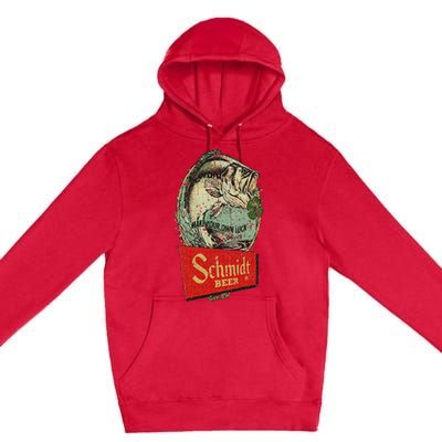 Fishing Schmidt Beer Make Your Own Luck 1894 Vintage Premium Pullover Hoodie