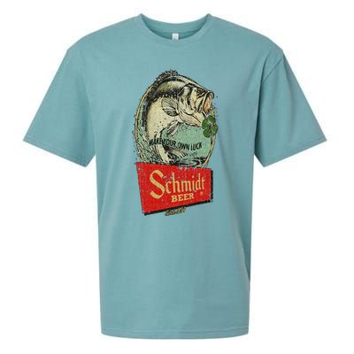 Fishing Schmidt Beer Make Your Own Luck 1894 Vintage Sueded Cloud Jersey T-Shirt