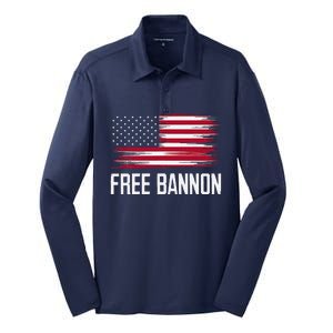 Free Steve Bannon Silk Touch Performance Long Sleeve Polo