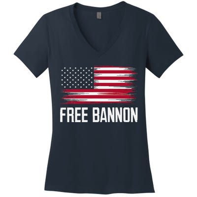 Free Steve Bannon Women's V-Neck T-Shirt