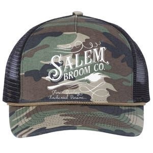 Funny Salem Broom Company Est 1692 Halloween Retro Rope Trucker Hat Cap