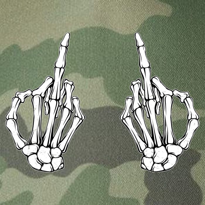 Funny Skeleton Bones Middle Finger Hands Legacy Tie Dye Trucker Hat