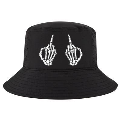 Funny Skeleton Bones Middle Finger Hands Cool Comfort Performance Bucket Hat