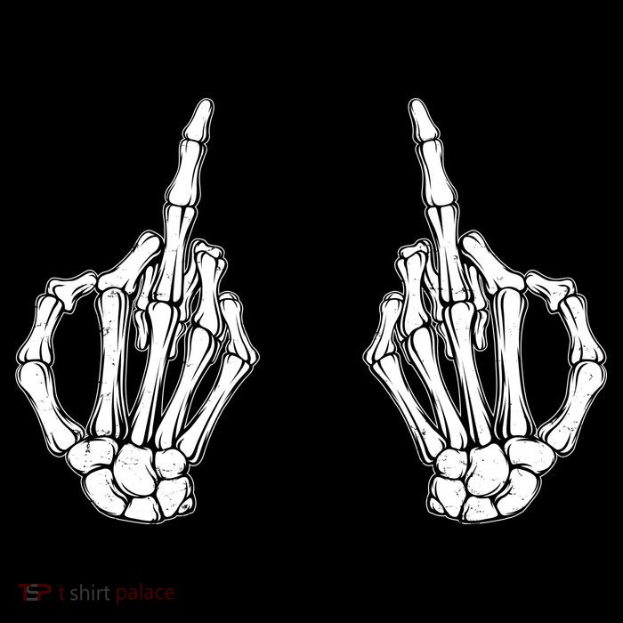 Funny Skeleton Bones Middle Finger Hands Hoodie