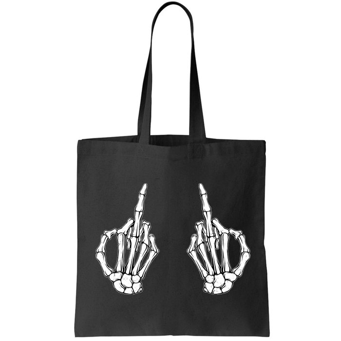 Funny Skeleton Bones Middle Finger Hands Bag