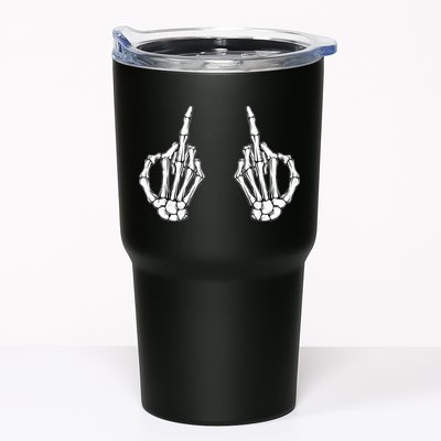 Funny Skeleton Bones Middle Finger Hands Tumbler