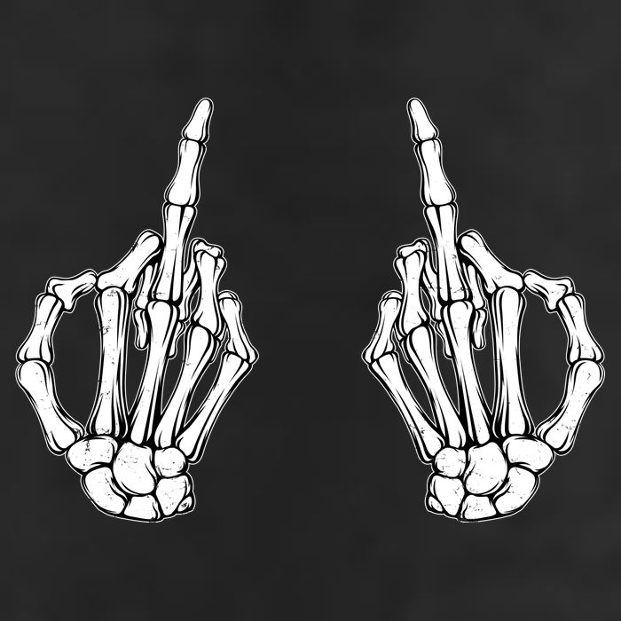 Funny Skeleton Bones Middle Finger Hands Golf Towel