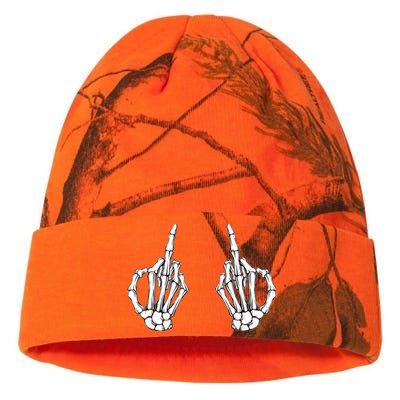 Funny Skeleton Bones Middle Finger Hands Kati Licensed 12" Camo Beanie