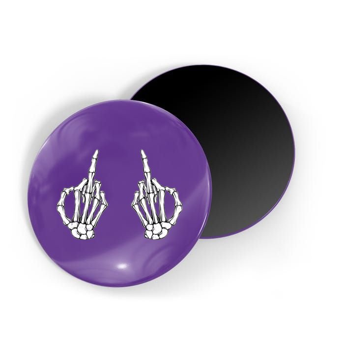 Funny Skeleton Bones Middle Finger Hands Magnet